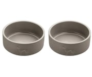 Hunter - 2 x Dog bowl ceramic Osby 1900 ml, taupe