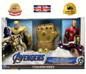 Marvel Avengers: Endgame Figure & Glove Titan Hero Toy Multipack IRONMAN THANOS