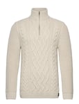 Superdry Jacob Cable Knit Half Zip Kräm
