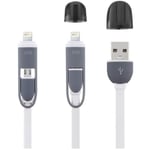 ELECTRALINE Cordon alimentation smartphone micro USB adapteur - Iphone 1M