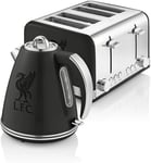 Swan Official Liverpool FC Black 1.5L 3KW  Jug Kettle 4 Slice Toaster Retro Set