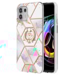Marmormotiv Motorola Edge 20 Lite skal - Krona Vit