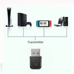 1Set Bluetooth USB Headset Audio Receiver Adapter For PS5 PS4 Switch PC Black