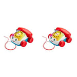 Fisher-Price Mon Téléphone Mobile Jouet bébé, Cadran factice Rotatif, pour Apprendre Les Chiffres et Les Couleurs, 12 Mois et Plus, FGW66 (Lot de 2)