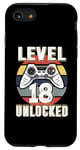 iPhone SE (2020) / 7 / 8 Gamer Boy Level 18 Unlocked Video Game 18th Birthday Boys Case