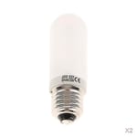 2x Jdd Typ 250w 220-240v E27 Frostad Halogen Glödlampa Modelllampa Rör-hao