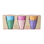 Rice - 6 Pcs Small Melamine Kids Cups Multicolored