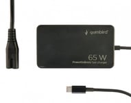 Gembird Npa-Ac-Pdqc65-01 65 W Powerdelivery Gan Usb Type-C Fast Charger Black Cablexpert