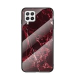 Marmorert Samsung Galaxy A22 4G deksel - Rød