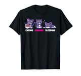 Eating Gaming Sleeping Cat Feline Gaming Console T-Shirt