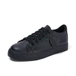 Kickers Junior Unisex Vegan Tovni Lacer Low-Top Trainers, Plant Based Material School Shoes, Vegan Black, 2.5 UK