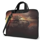 Laptop Shoulder Bag 14 Inch, Fire Burning Tank Briefcase Protective Bag