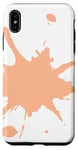 Coque pour iPhone XS Max Couleur de l'année 2024 - Motif d'éclaboussures de pêche
