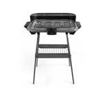 Livoo - Barbecue Electrique - Grillade électrique sur pieds DOM297G - Surface de cuisson 47x28cm - Thermostat réglable
