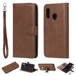Samsung Galaxy A20e - 2in1 Magnet Skal / Plånboksfodral - Brun Brown Brun