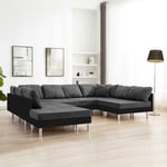vidaXL modulær sofa kunstlæder sort