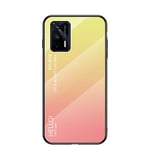 Hülle® Gradient Color Anti-Scratches Glass Case Compatible for Realme GT 5G (5)