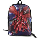 Kimi-Shop Gundam-Char Aznable SAZABI Anime Cartoon Cosplay Canvas Shoulder Bag Backpack Cute Lightweight Travel Daypacks School Backpack Laptop Backpack