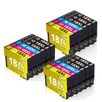 Jagute 18XL Ink Cartridges Replacement for Epson 18 XL Compatible with Epson Expression Home XP-205 XP-215 XP-225 XP-305 XP-312 XP-315 XP-322 XP-325 XP-405 XP-412 XP-415 XP-422 XP-425 18pack
