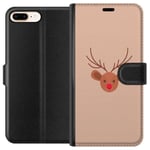 Apple iPhone 8 Plus Svart Plånboksfodral Ren Julkänsla