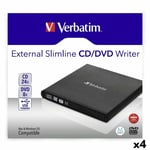 Extern inspelare Verbatim Slimline CD/DVD Svart