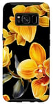 Coque pour Galaxy S8 Élégant motif orchidée jaune