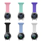 Makzib Fob for Samsung Galaxy Smart Watch 20mm Silicone Fob Strap Band for Nurses Doctors Paramedics (Pink)