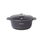 Herzog HR-5212: 44 cm marmorbelagd gryta med aromknopp - 25L