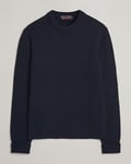 Morris Arthur Navy Cotton/Merino Knitted Sweater Navy