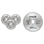 Trend CSB/160/3PK Craft Pro Triple Pack of TCT Circular Blades Ideal for Festool TS55 Plunge Saws & CSB/CC21660 Craft Pro Negative Hook Crosscutting TCT Circular Blade Ideal