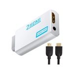 [JAMAIS UTILISE] Garpex Garpex® Adaptateur HDMI pour connexion Wii - Convient exclusivement à la Nintendo Wii + Câble HDMI de 1,5 m inclus - Full HD