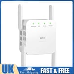 2.4+5G Dual Band Wireless Extender Repeater 1200M WiFi Booster Amplifier UK Plug