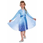 Disney Official Classic Frozen Elsa Dress Up for Girls, Frozen Dress Costume Kids, Princess Costumes for Girls Fancy Dress Outfit, Costumes for Girls XS