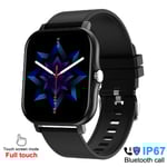 Smart Watch Herr Dam Fitness Bluetooth Call Connected Klockor Vattentät Man Smartwatch För Android IOS Reloje Inteligente Black