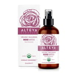 Alteya Organics Bulgarian Rose Water - Amber Bio-Glass Bottle - 240ml