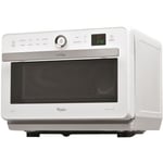 WHIRLPOOL JT469WH - Micro-ondes Jet Chef - 33 L - 6ème SENS Combi Crisp Vapeur - Cavité Inox - Plateau tournant 36 cm - Blanc