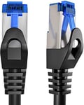 KabelDirekt – 5 m – Câble Ethernet & patch & réseau (fiches RJ45, pour profiter pleinement du débit de la fibre, idéal pour les réseaux Gigabit/LAN, routeurs, modems et switchs, noir-argent)