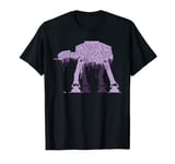 Star Wars AT-AT Walker Dripping Paint Grime Purple T-Shirt