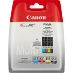 Canon 6509B009/CLI-551 Ink cartridge multi pack Bk,C,M,Y Blister 4x7ml
