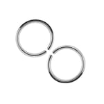 2-pack Silver Fake Piercing Öron Läpp Näsring Septum Läppring silver