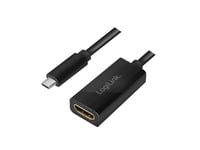 LogiLink UA0380, 0,15 m, USB Type-C, HDMI, Hankoppling, Honkoppling, Rak