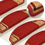 vidaXL selvklæbende trappemåtter 10 stk. 65x25 cm rød