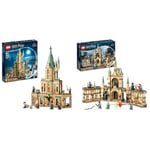 LEGO 76415 Harry Potter The Battle of Hogwarts, Castle Toy with Molly Weasley & 76402 Harry Potter Hogwarts: Dumbledore’s Office Castle Toy, Set with Sorting Hat