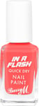 Barry M In a Flash Quick Dry Nail Paint, Shade Red Rocket, Quick Dry Nail Polis