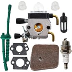 Förgasarbyte för Stihl Fs38 Fs45 Fs46 Fs55 Km55 Fs85 Trimmer med luftbränslefilterpackning
