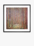 Gustav Klimt - 'Tannenwald I' Wood Framed Print & Mount, Orange