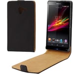 LLLi Mobile Accessories for Sony Vertical Flip Soft Leather Case for Sony Xperia ZL / L35H (Black)