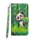 Nokia 5.4 Phone Case Flip Wallet Leather Book Folio Stand View Cover compatible for Nokia 5.4 Case with Magnetic Stand Card Holder Money Pouch Folio Soft TPU Bumper, Panda