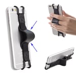 WANPOOL Universal Non-slip Hand Strap Holder Support with Adjustable Leather Belt Stand, compatible with iPhone 13 Pro Max / 12 Pro / 11/7 Plus/SE - HUAWEI Mate 40 Pro - Galaxy S21 and More