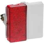 LK Fuga Afbryder 1-pol med rød lampe, 1 modul, Lysegrå